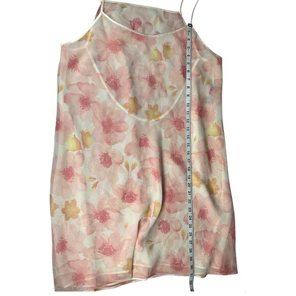 Valerie Stevens Floral Slip Dress & Robe Set XL Sheer Pink Lounge Nightgown Set - Picture 12 of 16